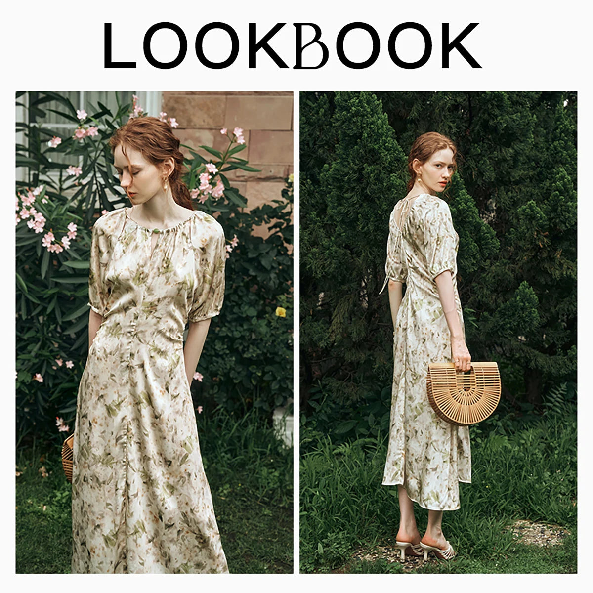 ‌OLrain Women Floral Satin Maxi Dress 2026 Casual Vintage Rushed Cinched Waist Elegant Dresses Woman Clothing Summer O24XL92293