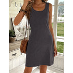 Clean Girl Basic Seamless Tank Dress Women High Stretch Sleeveless Bodycon Mini Dress Minimalist Loungewear