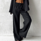 Elegant Cotton Linen Baggy Pants Fashion Women High Waist Drawstring Pocket Loose Wide Leg Pant Casual Streetwear New Trousers