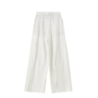 SENTUBILA Women's White Pants Linen Lyocell Blend Wide Leg Trousers 2026 Spring Ladies Trending High Waist Long Pant 161K80360