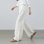 SENTUBILA Women's White Pants Linen Lyocell Blend Wide Leg Trousers 2026 Spring Ladies Trending High Waist Long Pant 161K80360