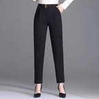 New Spring Summer Women High Waist Solid Elegant Ankle-Length Pants Office Ladies Skinny Chic Trousers Female Casual Haren Pants