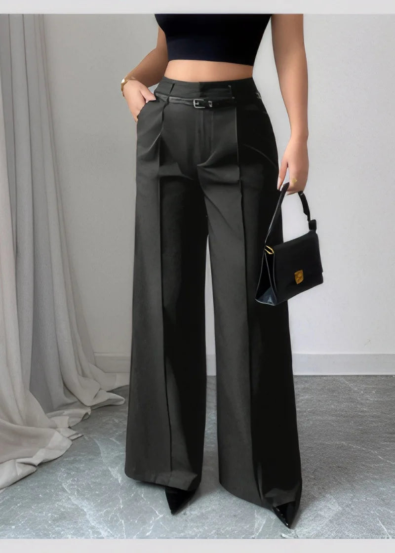 CPSYMYM  Pants Summer Korean Comfortable Plain Full Length Wide Leg Vacation Pants For Women