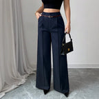 CPSYMYM  Pants Summer Korean Comfortable Plain Full Length Wide Leg Vacation Pants For Women