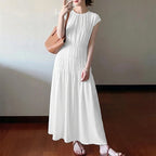 Bohemian Long Dress Woman Casual Loose Solid Color Sundress 2026 ZANZEA 5XL Fashion Summer Beach Vestidos Ruffles Long Robe