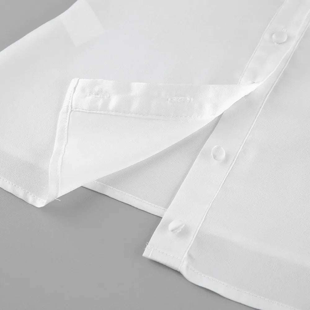 Short Sleeve Lace Patchwork Tops Solid Color Breathable V Neck Sheath Tees French Style Comfortable Shirt Blouse Daily Wear