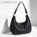 High Quality Genuine Cowhide Leather Shoulder Bags for Women Fashion Women Bags Luxury Designer Ladies Underarm Sac Tote Handbag